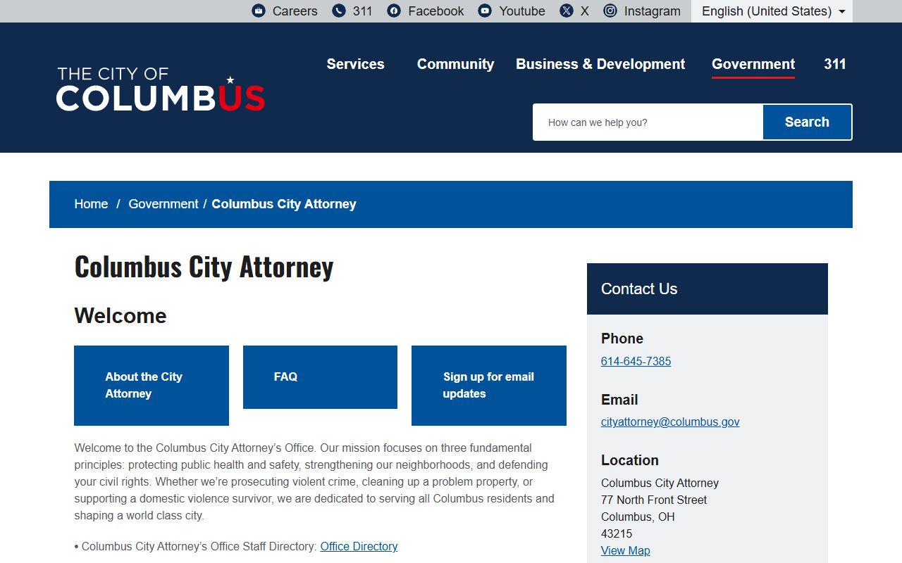 Columbus warrant records City Attorney OVI warrants list
