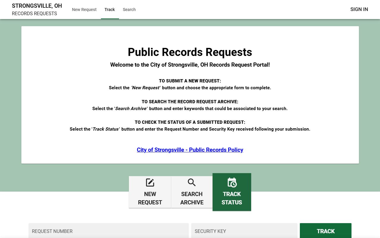 Strongsville warrant records