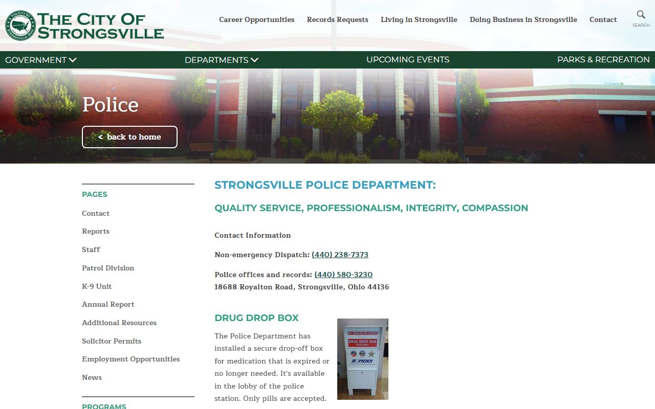 Strongsville warrant records