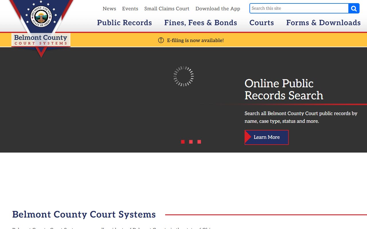 Belmont County warrant records clerk of courts portal