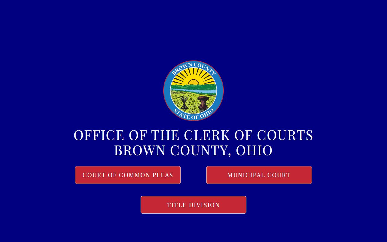 Brown County warrant records CaseLook search system