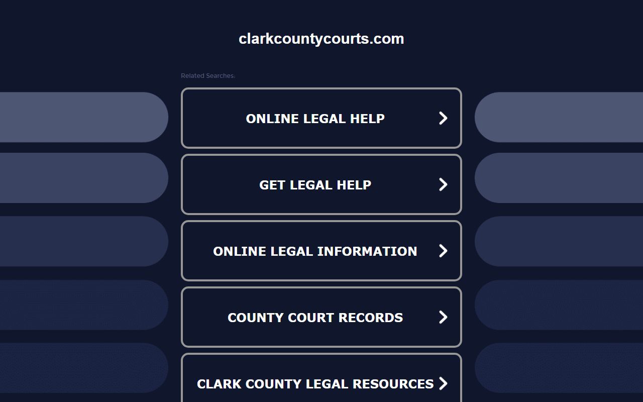 Clark County Clerk of Courts case search portal for Clark County warrant records