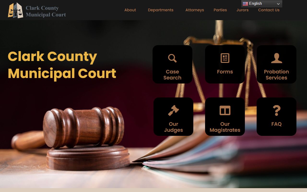Clark County Municipal Court online case search for Clark County warrant records
