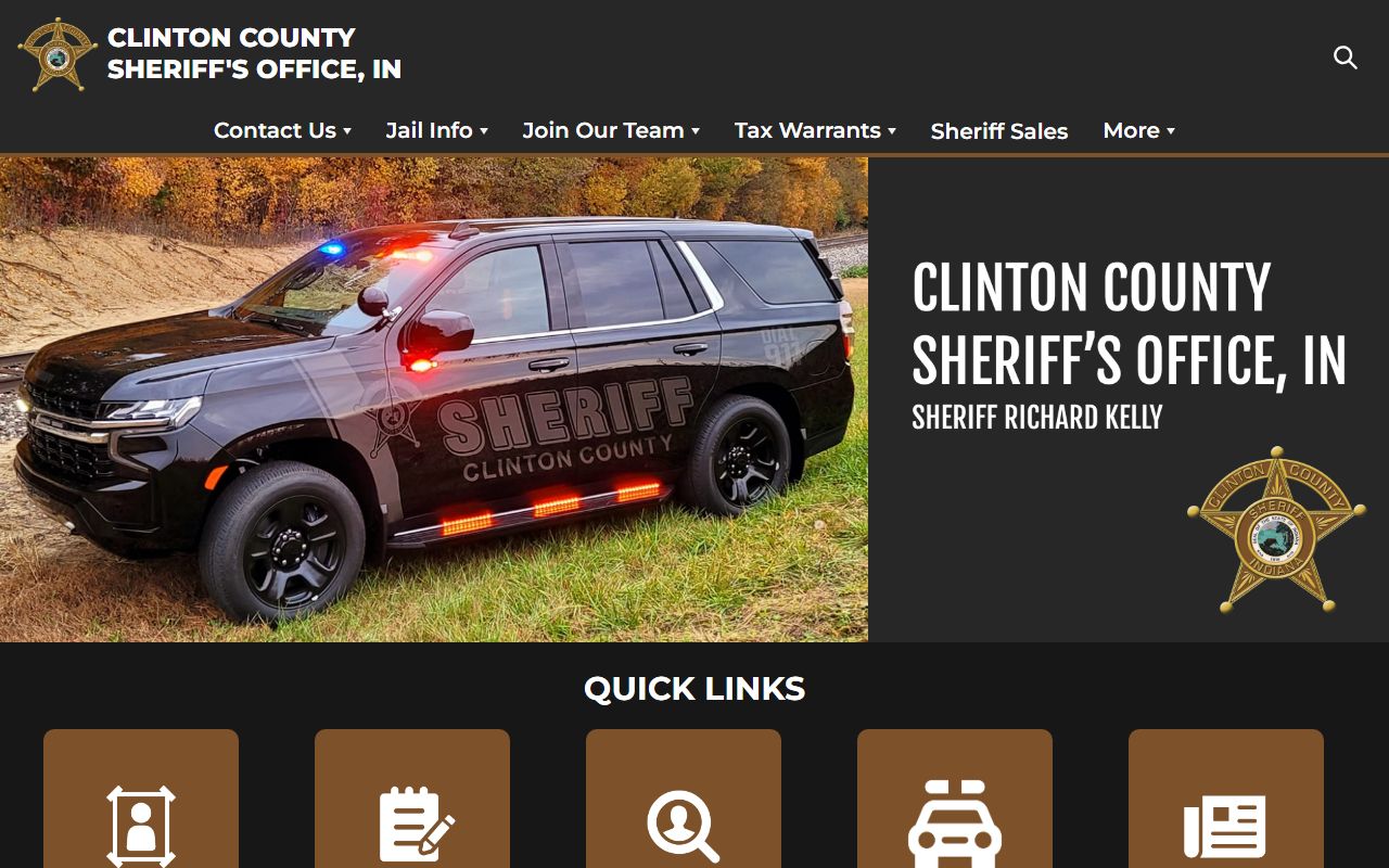 Clinton County Sheriff website for Clinton County warrant records