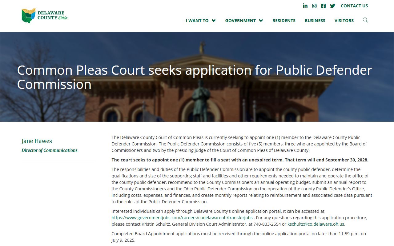 Delaware County Court of Common Pleas for Delaware County warrant records