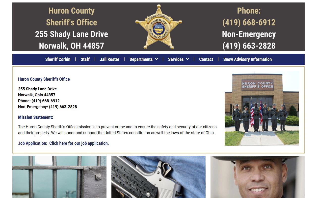 Huron County warrant records sheriff office website