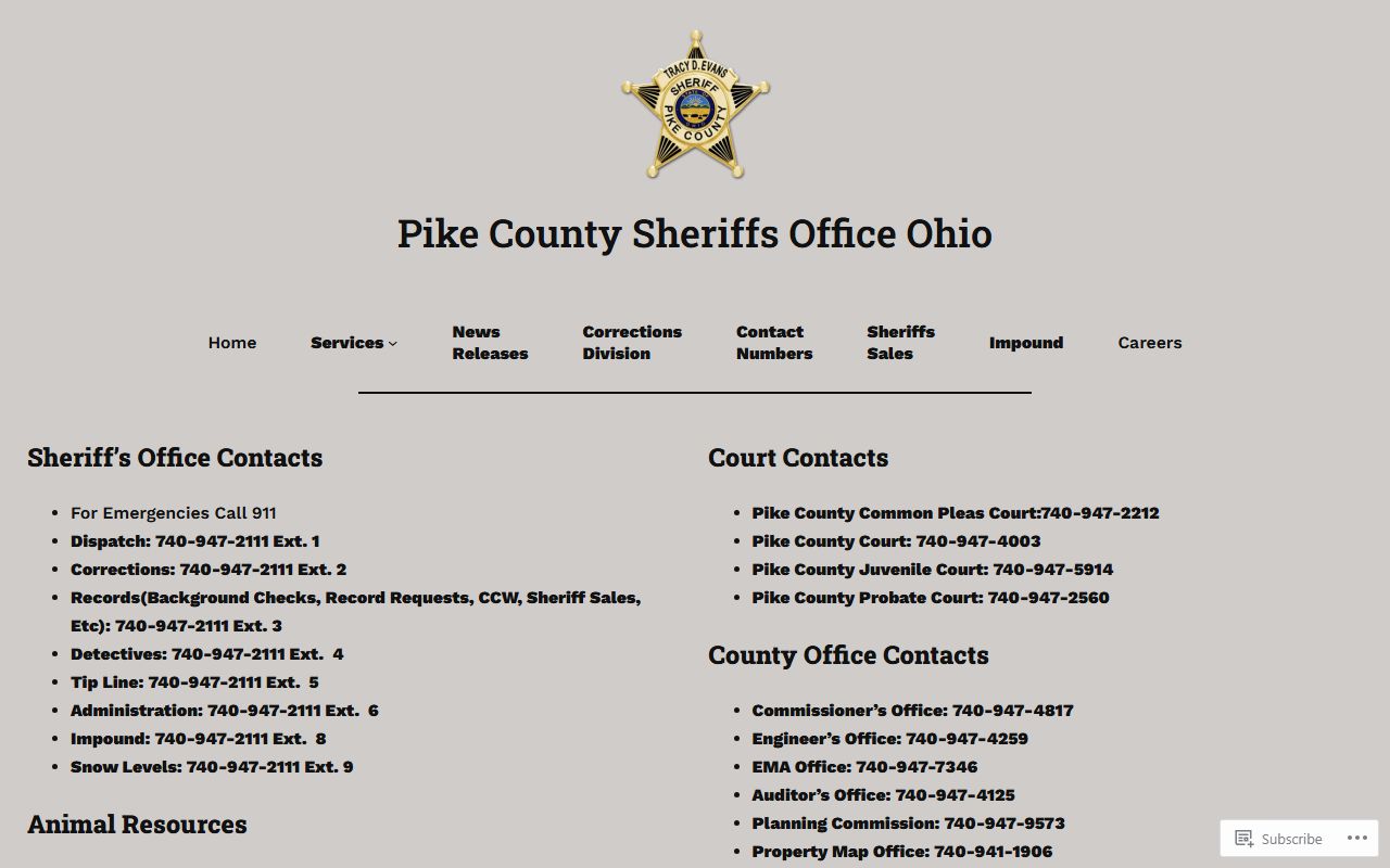 Pike County warrant records