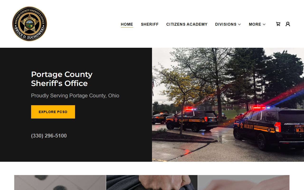 Portage County Sheriff's Office website for warrant records