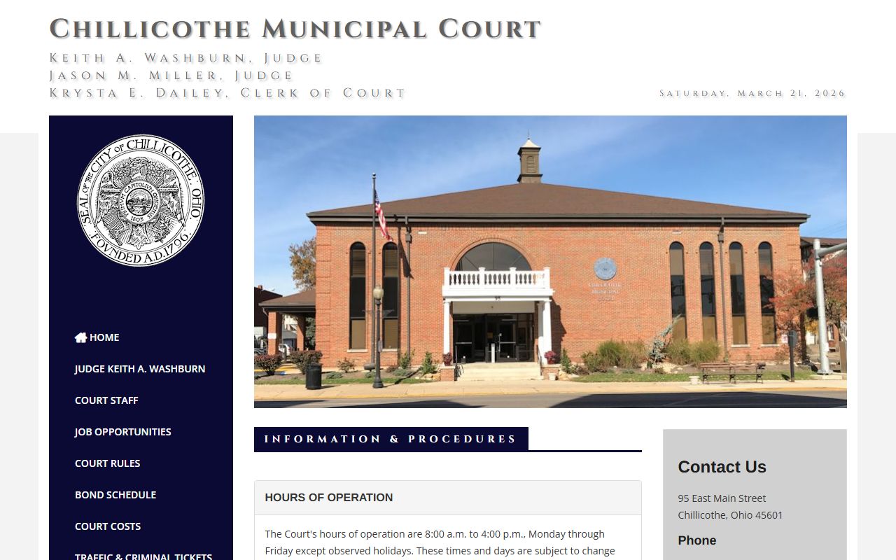 Chillicothe Municipal Court website