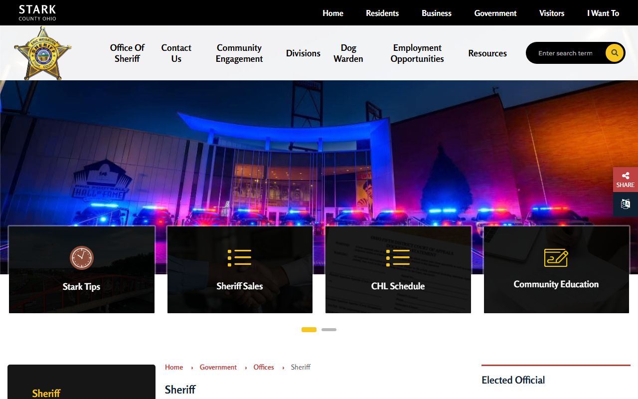 Stark County Sheriff's Office website