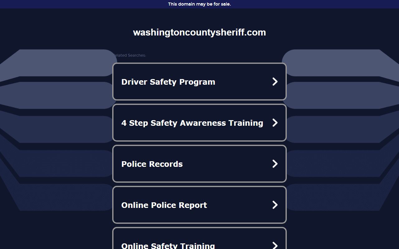 Washington County warrant records